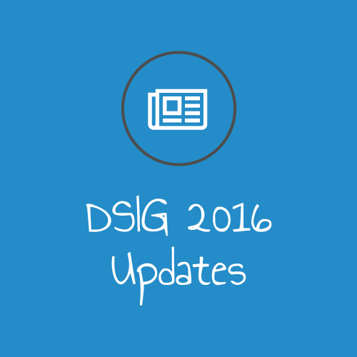 Important updates for DSIG in 2016
