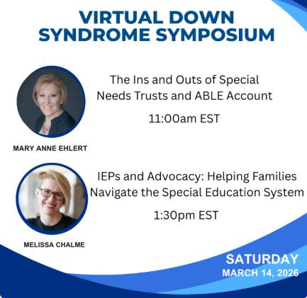 Virtual Down Syndrome Symposium: Saturday, March 14, 2026