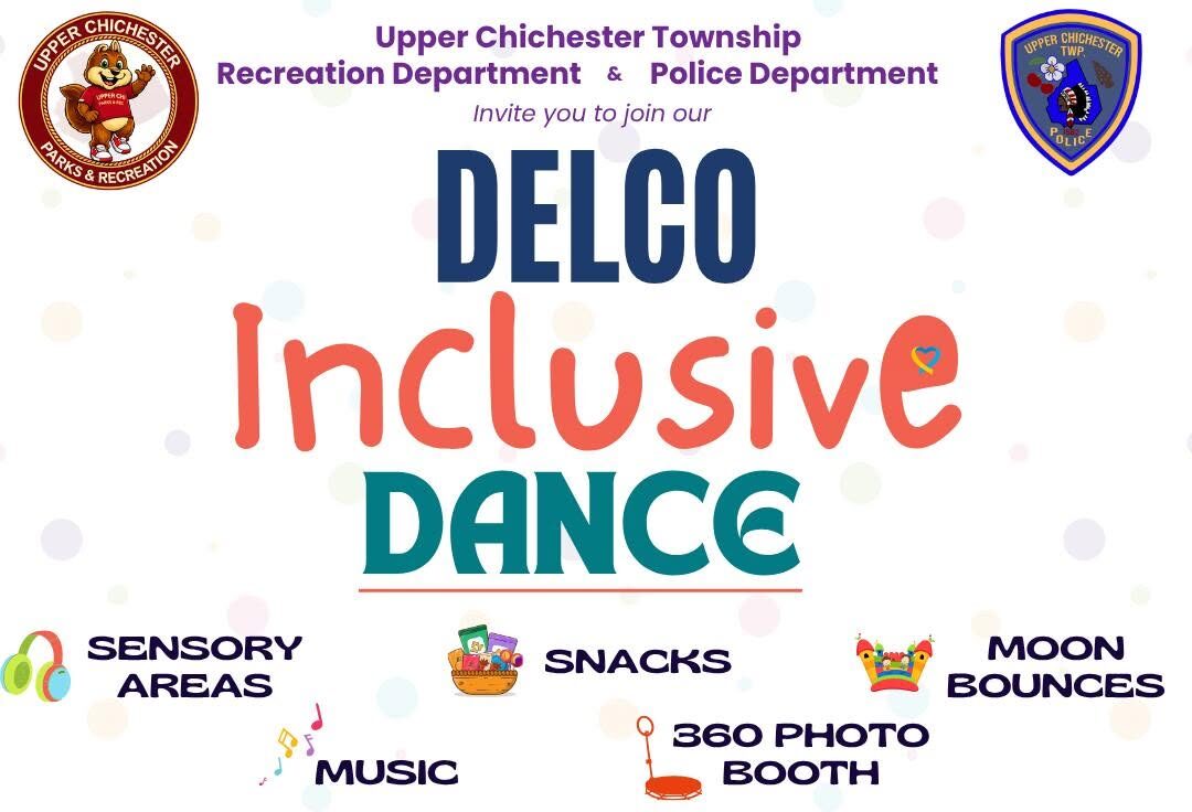 Delco Inclusive Dance Saturday October 3, 2026 - 12pm - 3pm.